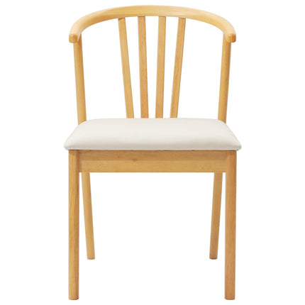 Eetkamerstoel 2 Pcs Massief Rubberhout