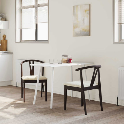 Eetkamerstoel 2 Pcs Massief Rubberhout
