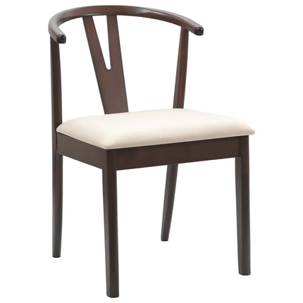 Eetkamerstoel 2 Pcs Massief Rubberhout