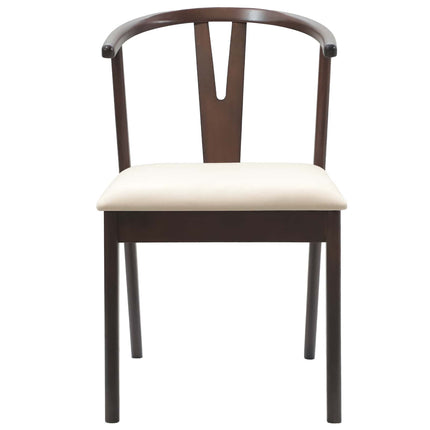 Eetkamerstoel 2 Pcs Massief Rubberhout