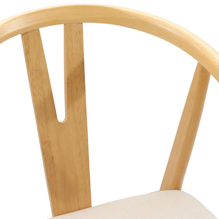 Eetkamerstoel 2 Pcs Massief Rubberhout