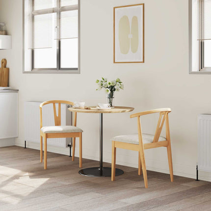 Eetkamerstoel 2 Pcs Massief Rubberhout