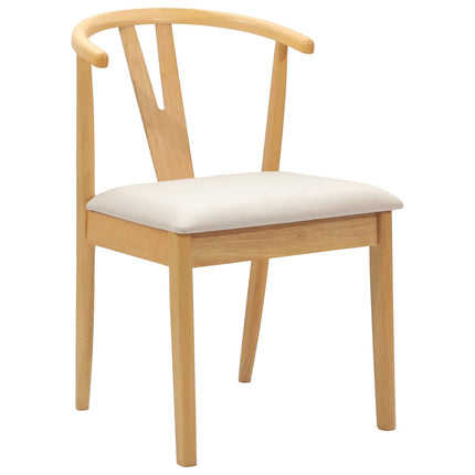 Eetkamerstoel 2 Pcs Massief Rubberhout