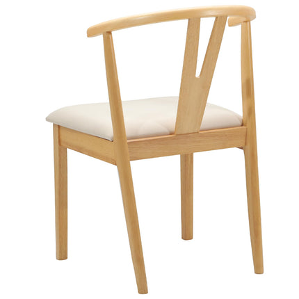 Eetkamerstoel 2 Pcs Massief Rubberhout