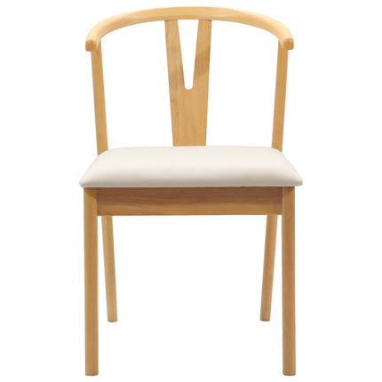 Eetkamerstoel 2 Pcs Massief Rubberhout