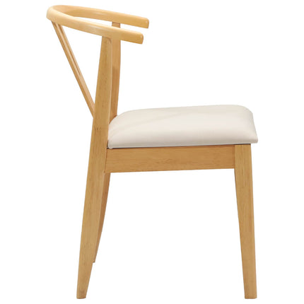 Eetkamerstoel 2 Pcs Massief Rubberhout