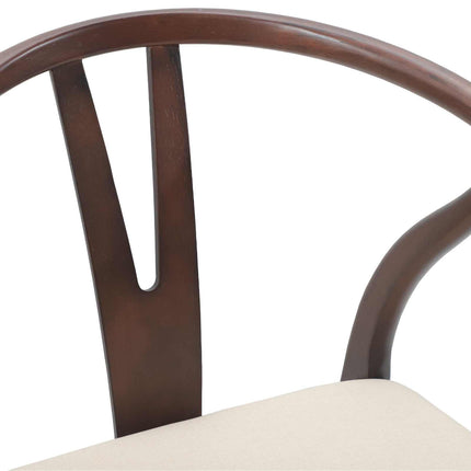 Eetkamerstoel 2 Pcs Massief Rubberhout