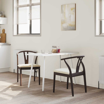 Eetkamerstoel 2 Pcs Massief Rubberhout