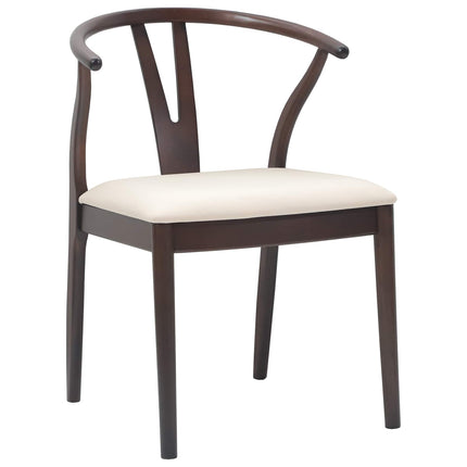 Eetkamerstoel 2 Pcs Massief Rubberhout