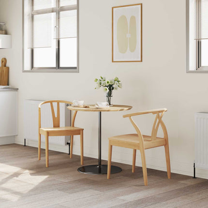 Eetkamerstoel 2 Pcs Massief Rubberhout