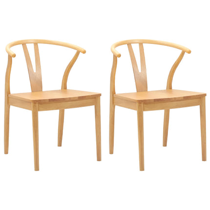 Eetkamerstoel 2 Pcs Massief Rubberhout
