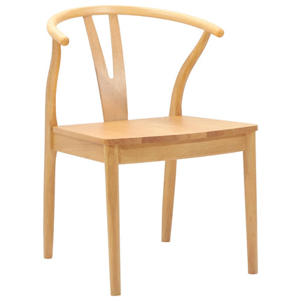 Eetkamerstoel 2 Pcs Massief Rubberhout