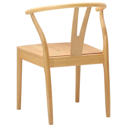 Eetkamerstoel 2 Pcs Massief Rubberhout