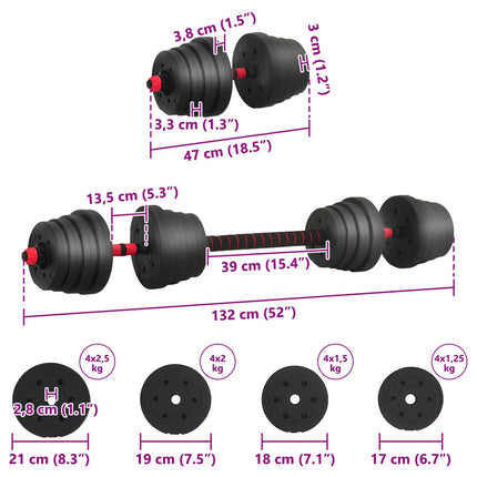 2-In-1 Halter-Barbell Set
