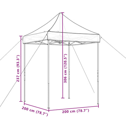 Partytent Bordeauxrood 200 x 200 x 306 cm Oxford Stof