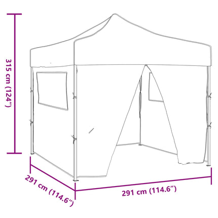 Partytent 291 X 291 X 315 Cm Oxford Stof