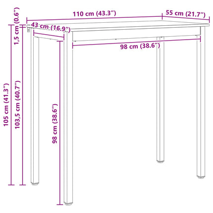 Bartafel Massief Grenenhout