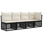 Zwart / 4-zits sofa met linkerarm