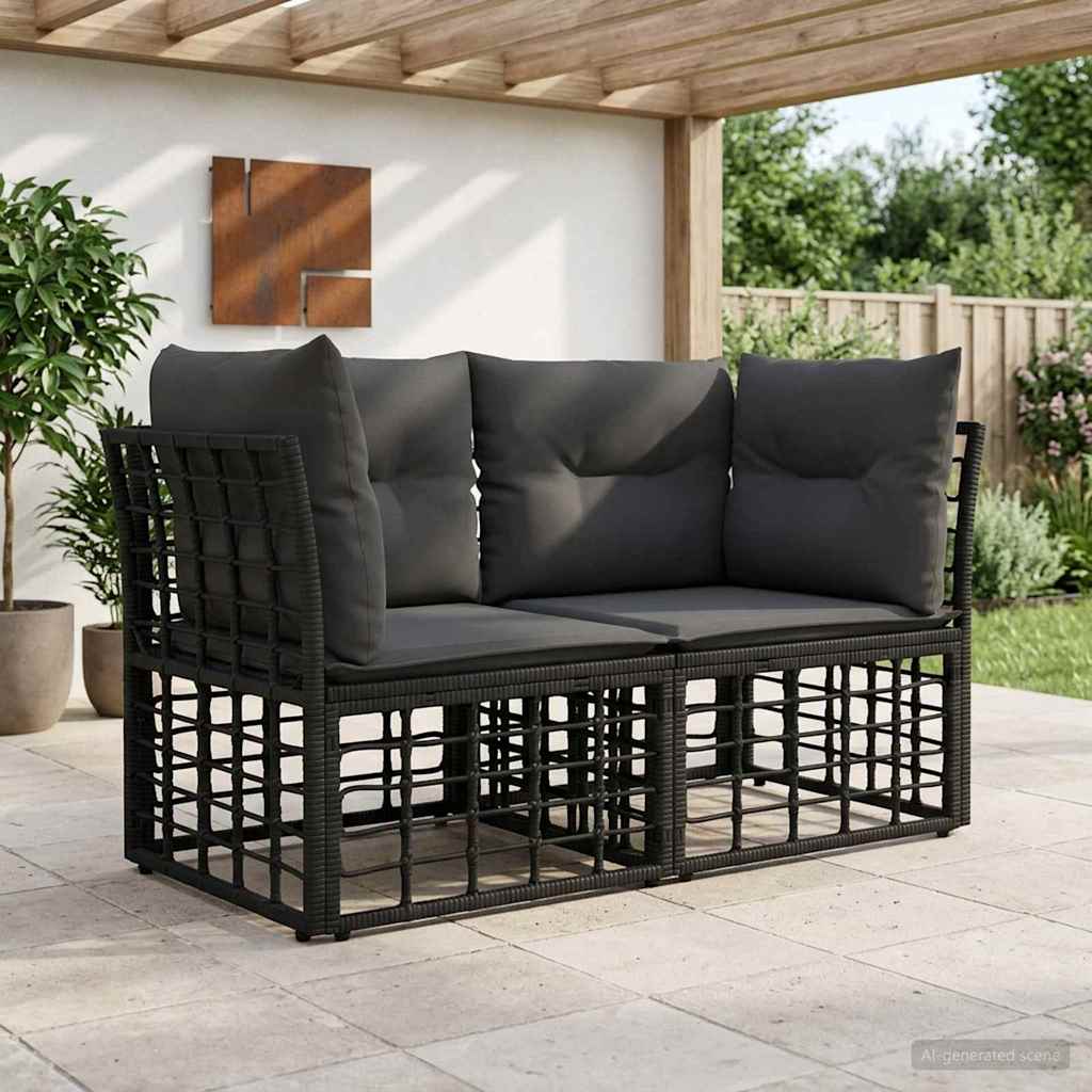 Buiten Loveseat 2 Pcs Poly Rattan