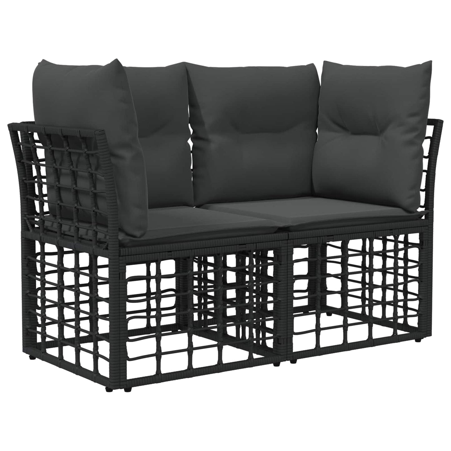 Buiten Loveseat 2 Pcs Poly Rattan
