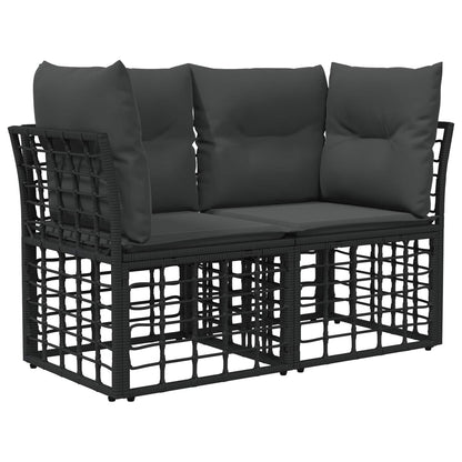 Buiten Loveseat 2 Pcs Poly Rattan