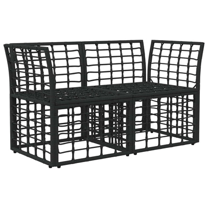 Buiten Loveseat 2 Pcs Poly Rattan