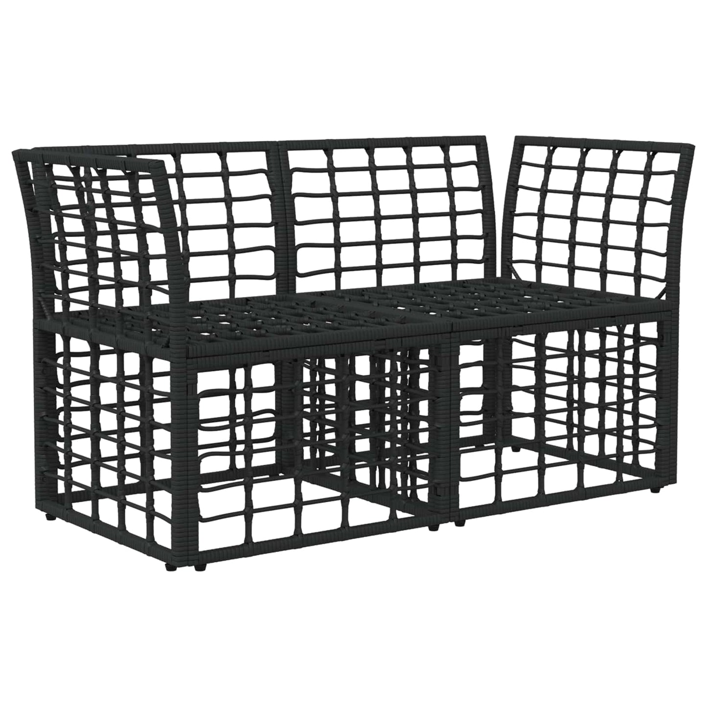 Buiten Loveseat 2 Pcs Poly Rattan