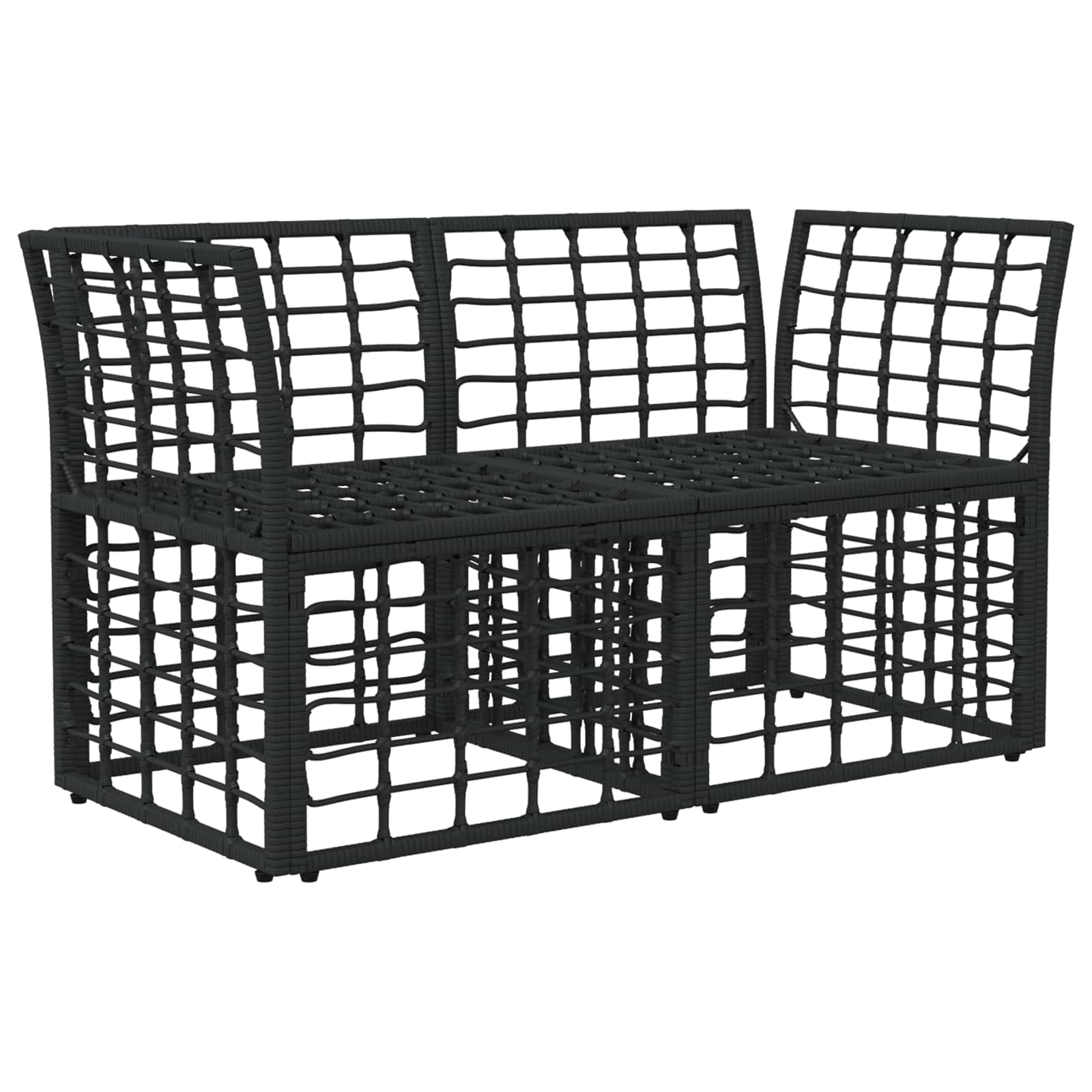 Buiten Loveseat 2 Pcs Poly Rattan