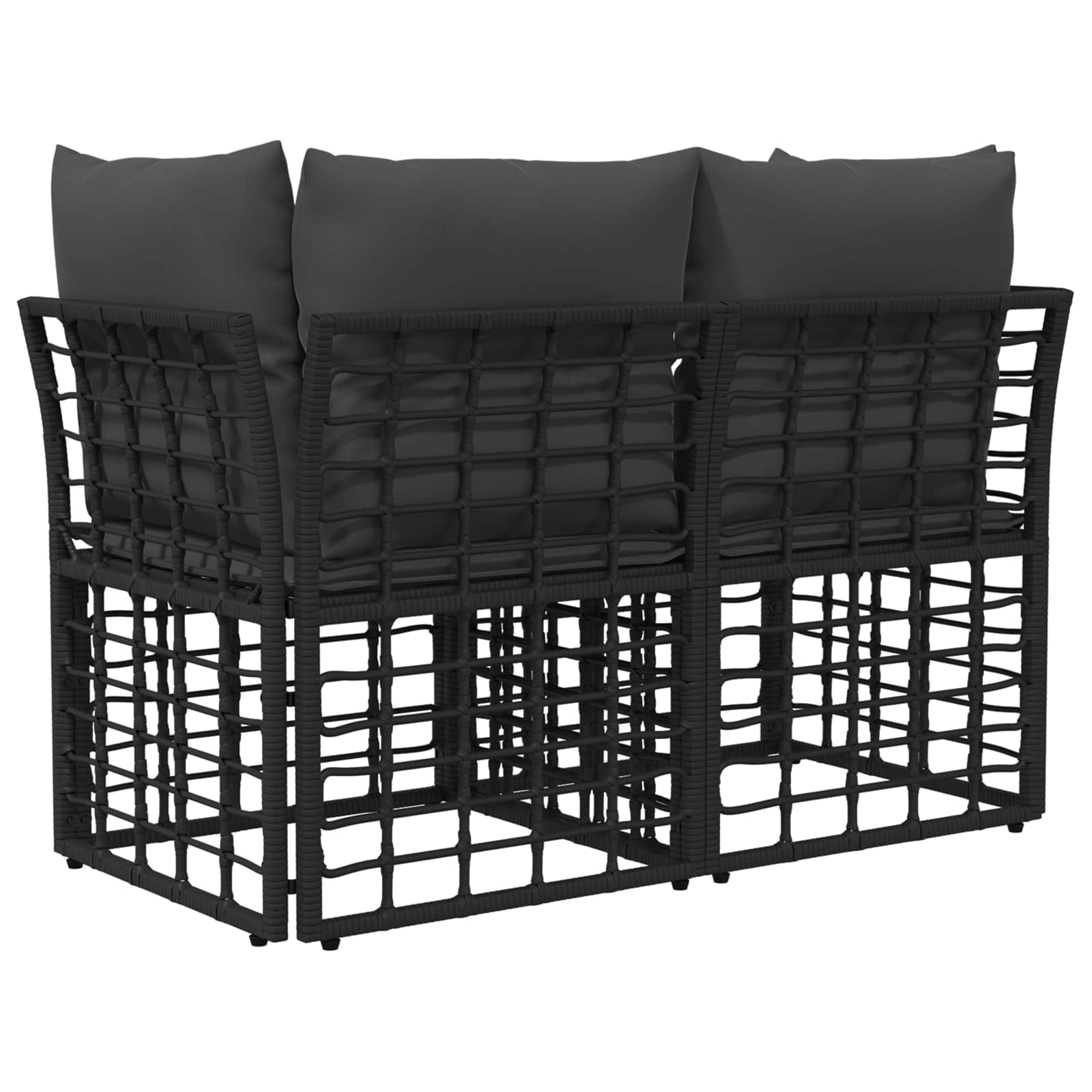 Buiten Loveseat 2 Pcs Poly Rattan