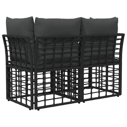 Buiten Loveseat 2 Pcs Poly Rattan
