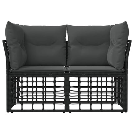 Buiten Loveseat 2 Pcs Poly Rattan