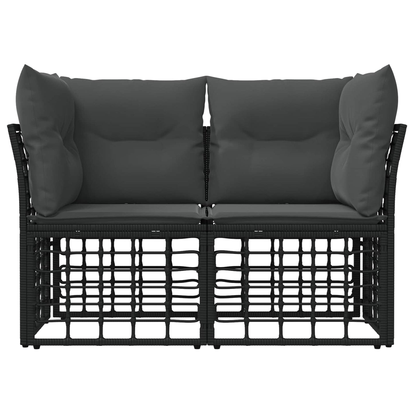 Buiten Loveseat 2 Pcs Poly Rattan