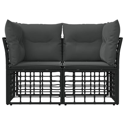 Buiten Loveseat 2 Pcs Poly Rattan