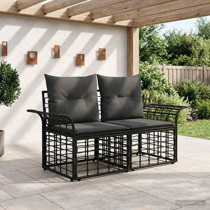 Buiten Loveseat 2 Pcs Poly Rattan