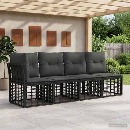 Modulaire Outdoor Hoek Sofa Eenheid Poly Rattan