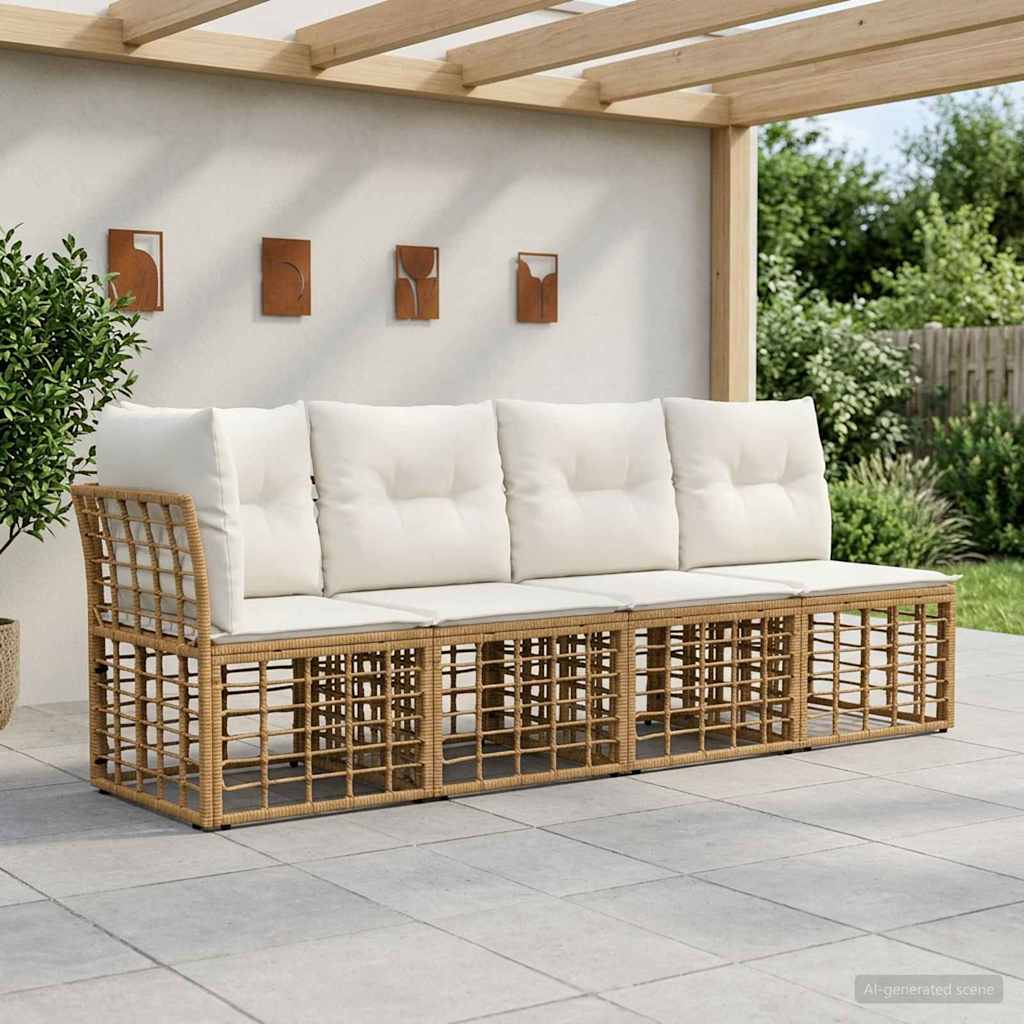 Modulaire Outdoor Hoek Sofa Eenheid Poly Rattan