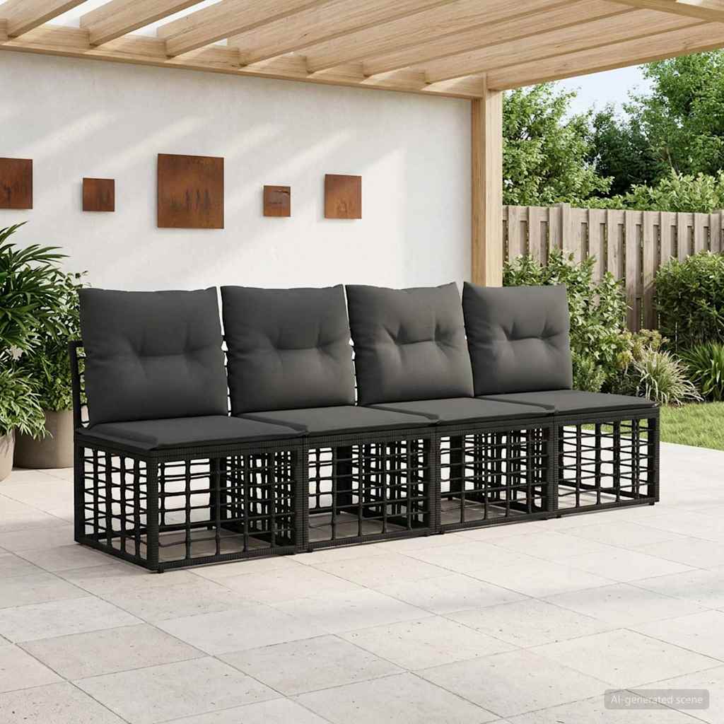 Modulaire Outdoor Hoek Sofa Eenheid Poly Rattan