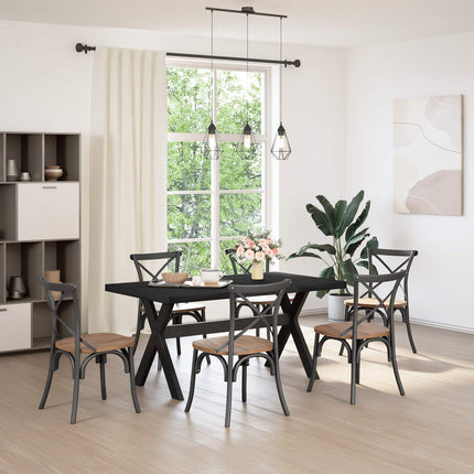 Eettafel Noain Massief Grenenhout Rechthoekig