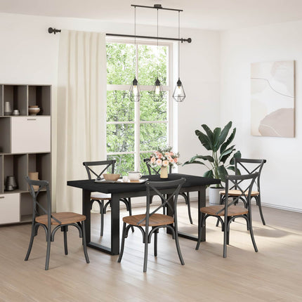 Eettafel Noain Massief Grenenhout Rechthoekig