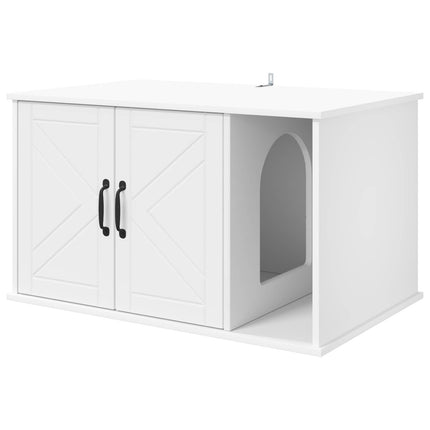 Kattenhuis 85 X 55 X 50,5 Cm Bewerkt Hout