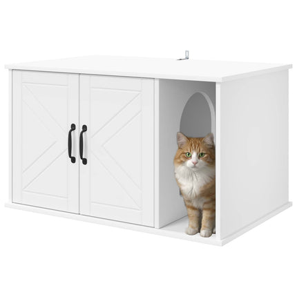 Kattenhuis 85 X 55 X 50,5 Cm Bewerkt Hout