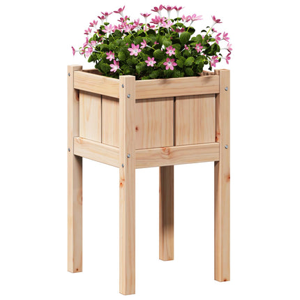 Tuin Bloempot Natuur 40 X 40 X 70 Cm Massief Grenenhout