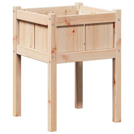 Tuin Bloempot Natuur 50 X 50 X 70 Cm Massief Grenenhout