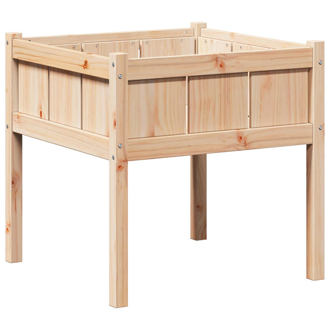 Tuin Bloempot Natuur 70 X 70 X 70 Cm Massief Grenenhout