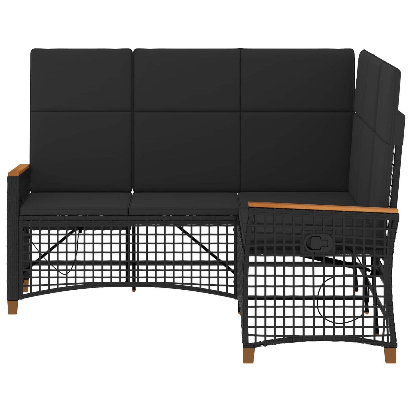 Tuin Ligbankset 164 X 164 X 112 Cm Poly Rattan En Staal