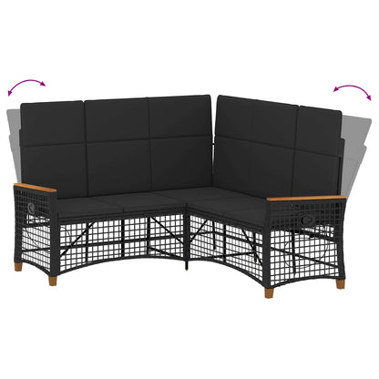 Tuin Ligbankset 164 X 164 X 112 Cm Poly Rattan En Staal