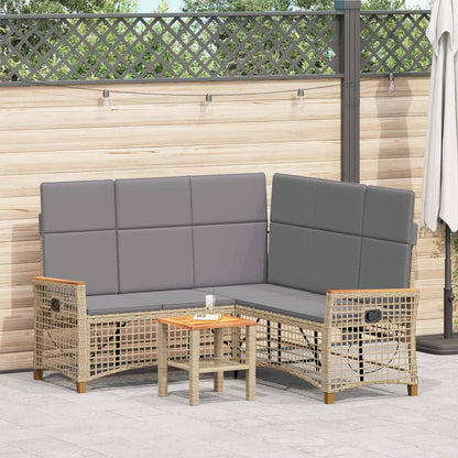 Tuin Ligbankset 164 X 164 X 112 Cm Poly Rattan En Staal