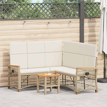 Tuin Ligbankset 164 X 164 X 112 Cm Poly Rattan En Staal