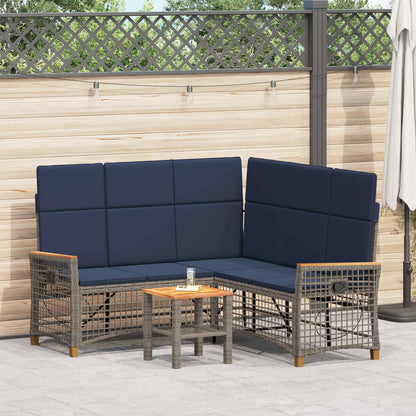 Tuin Ligbankset 164 X 164 X 112 Cm Poly Rattan En Staal