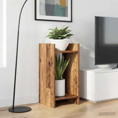 Plantenstandaard Met Plank 2 Pcs Oudhout